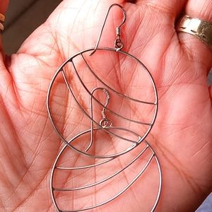 FREE W BUNDLE!Earrings, Sterling, Handmade, Abstract, Stamped Wires